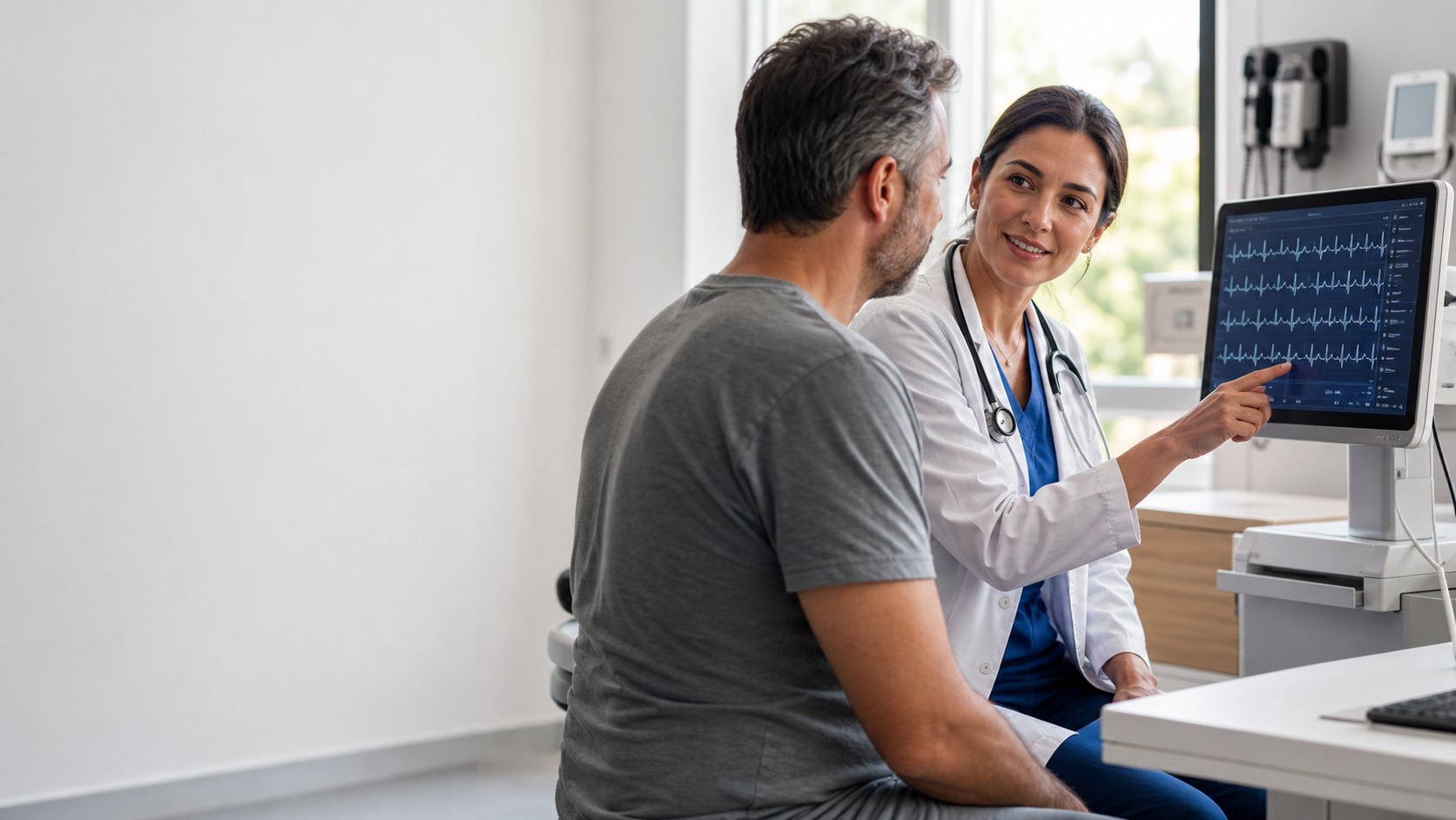 Consulta no setor de Cardiologia
